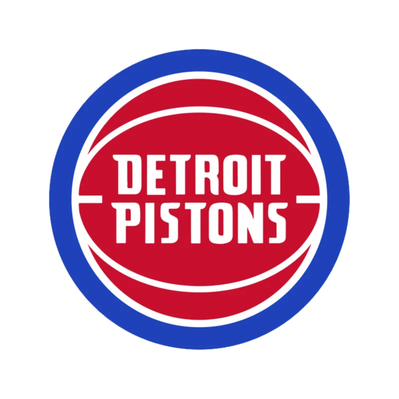 Detroit Pistons - Red Basketball - Temporary Tattoo