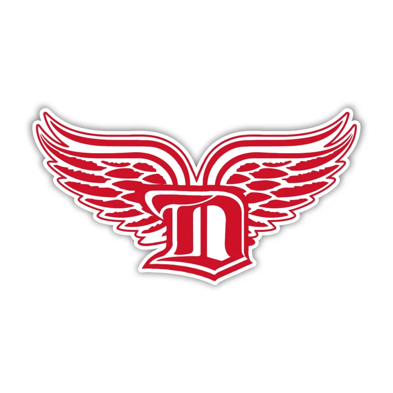 Detroit Red Wings - Wings with D - Iron On DTF Transfer - Custom Size