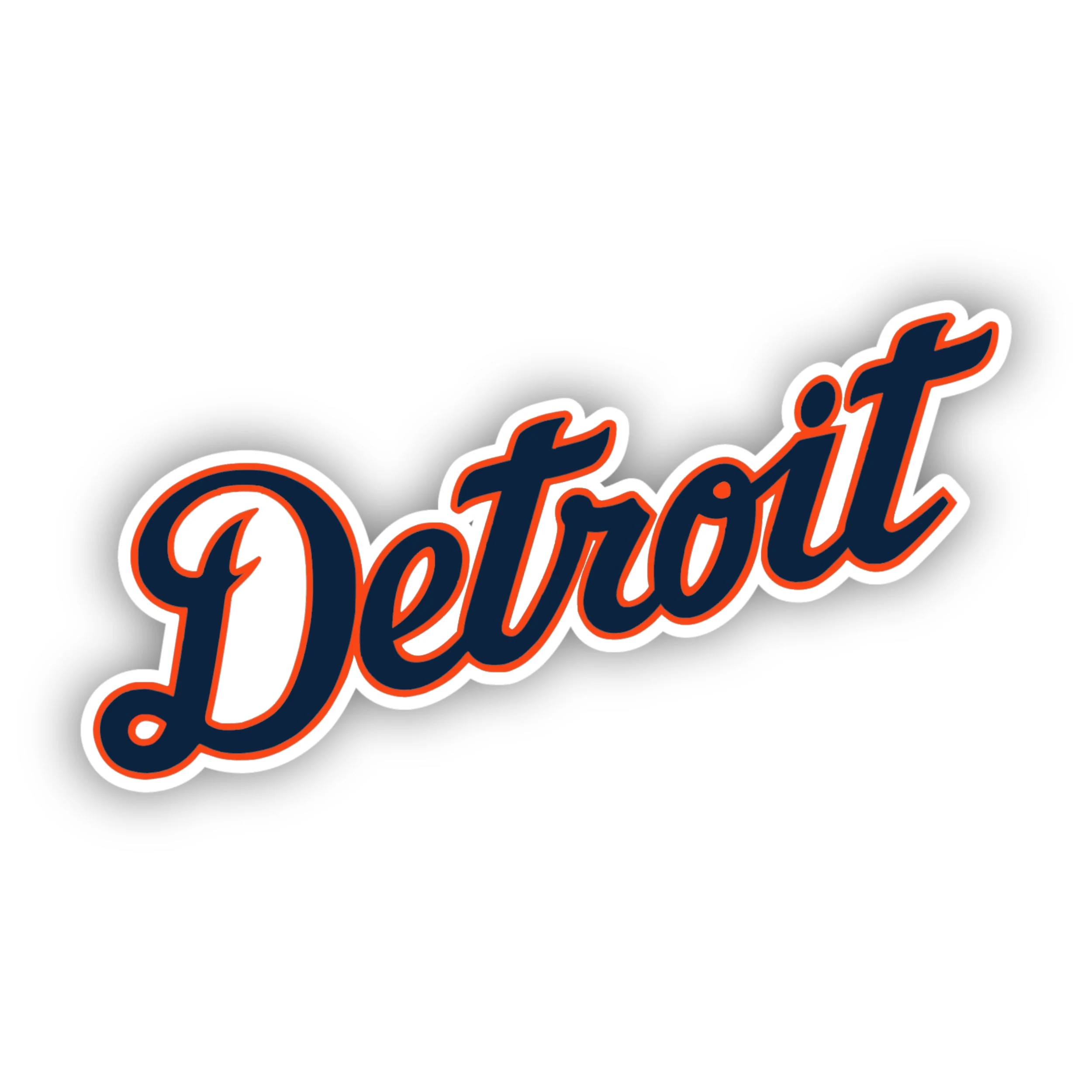 Detroit Tigers - Cursive Detroit - Iron On DTF Transfer - Custom Size