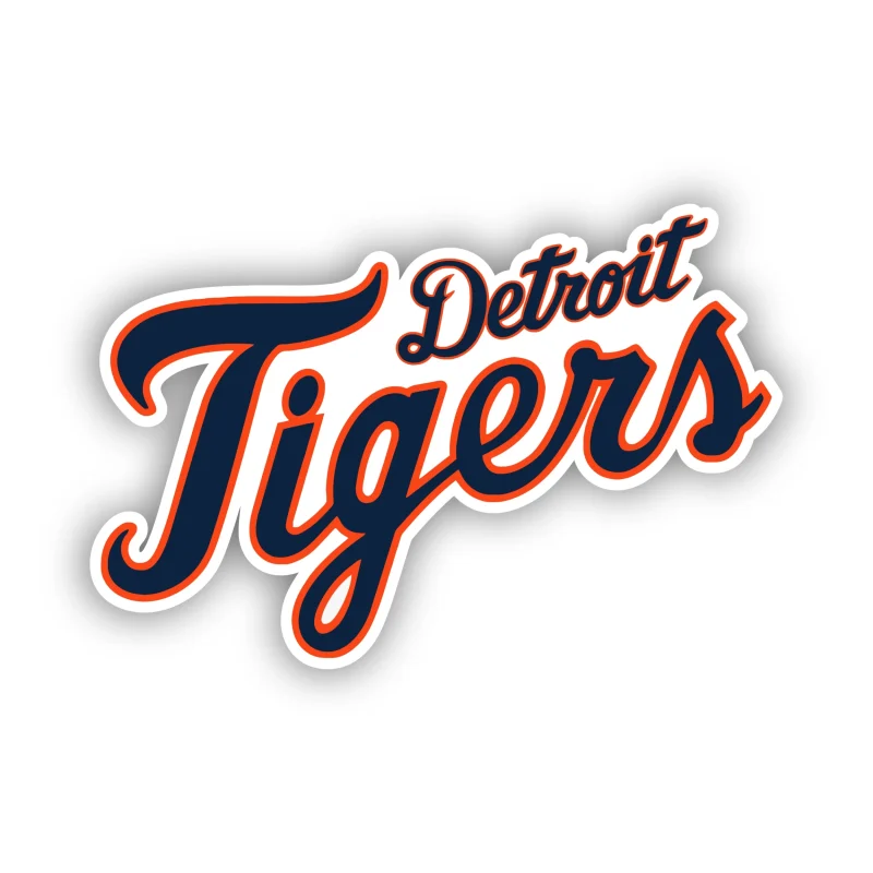 Detroit Tigers - Cursive Detroit Tigers - Iron On DTF Transfer - Custom Size
