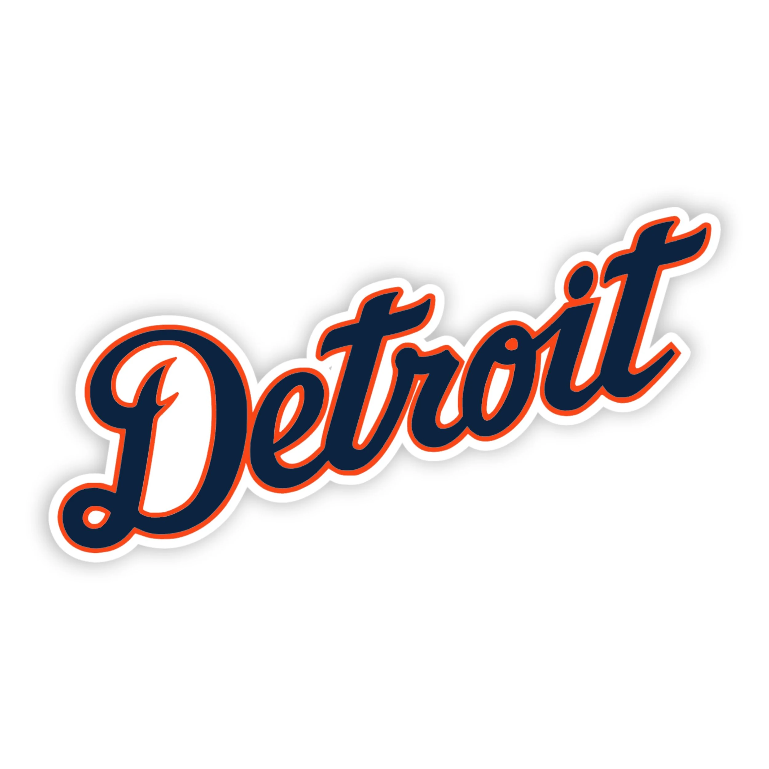 Detroit Tigers - Detroit - Full Color Vinyl Sticker - Custom Size
