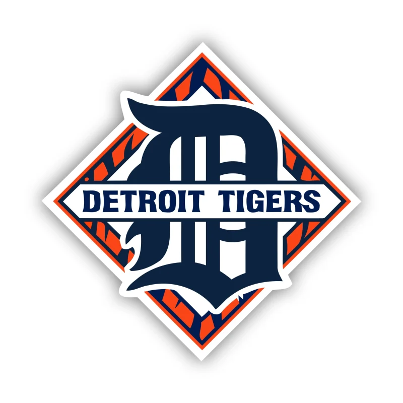 Detroit Tigers - Detroit Tiger Diamond - Iron On DTF Transfer - Custom Size