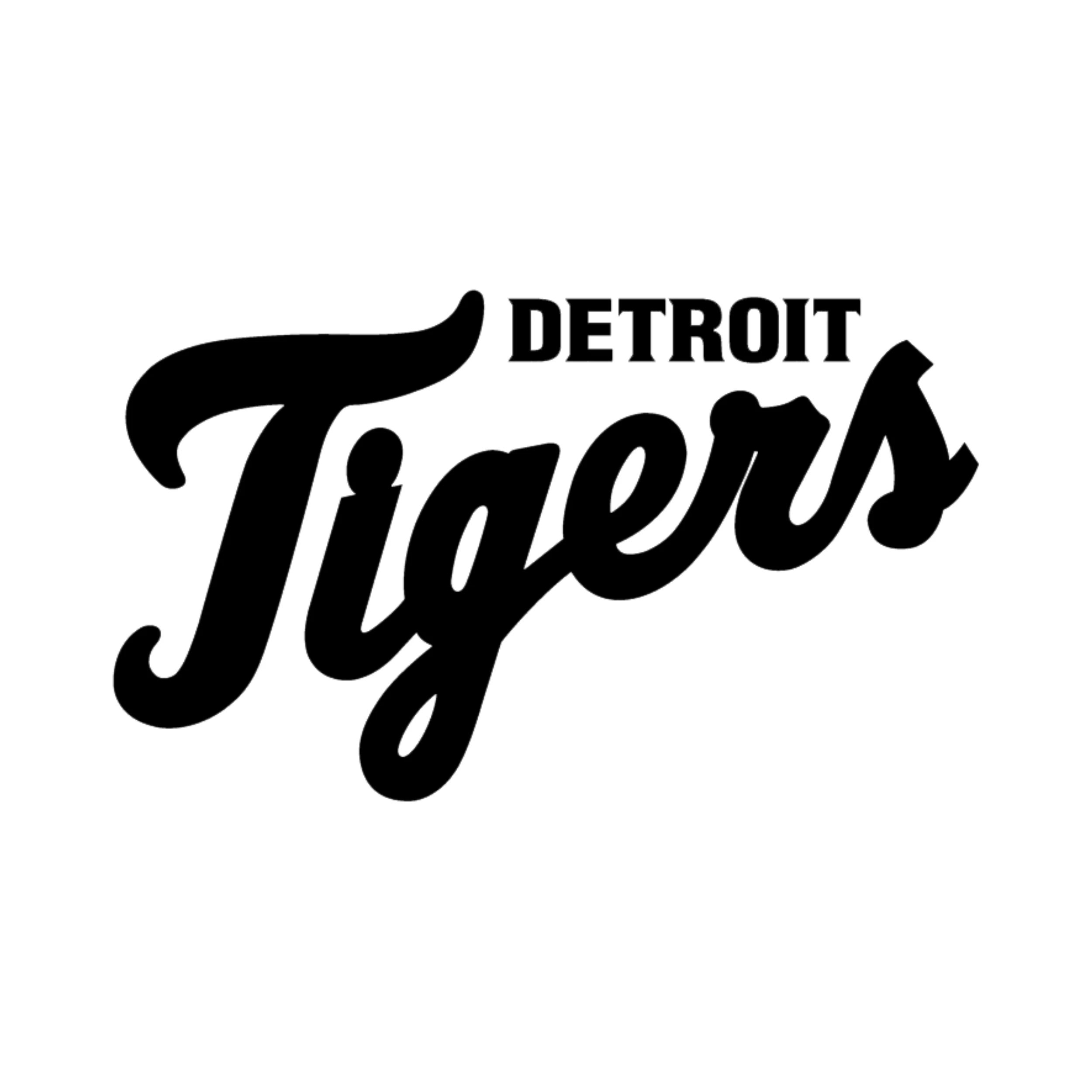 Detroit Tigers - Full Name Black - Iron On DTF Transfer - Custom Size