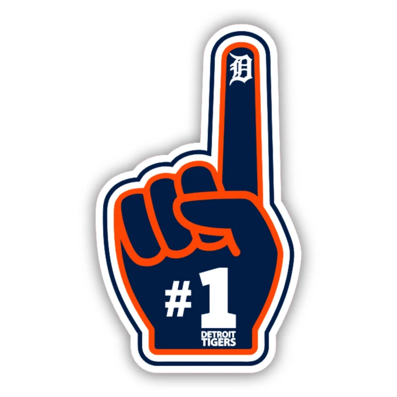 Detroit Tigers - Number 1 finger - Iron On DTF Transfer - Custom Size