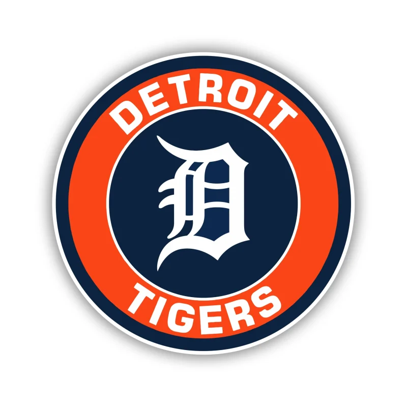 Detroit Tigers - Orange Circle - Temporary Tattoo