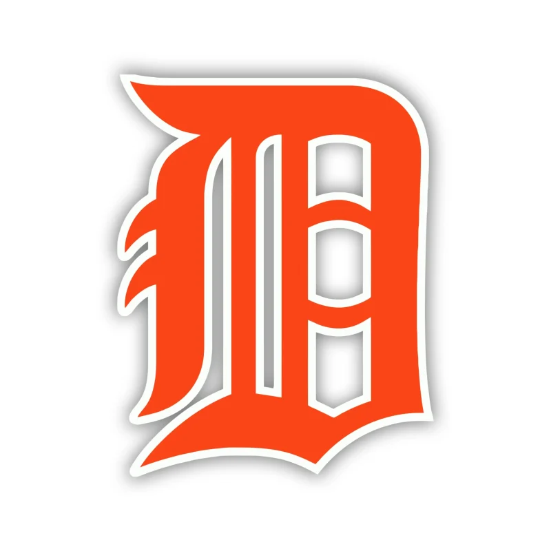 Detroit Tigers - Orange D - Iron On DTF Transfer - Custom Size