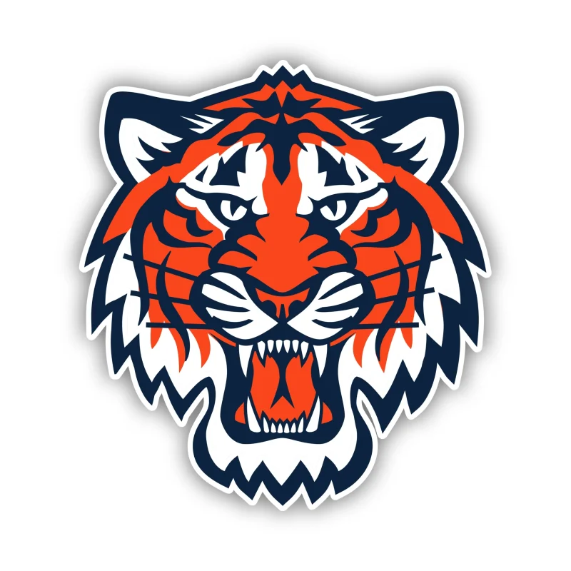 Detroit Tigers - Tiger Head - Temporary Tattoo