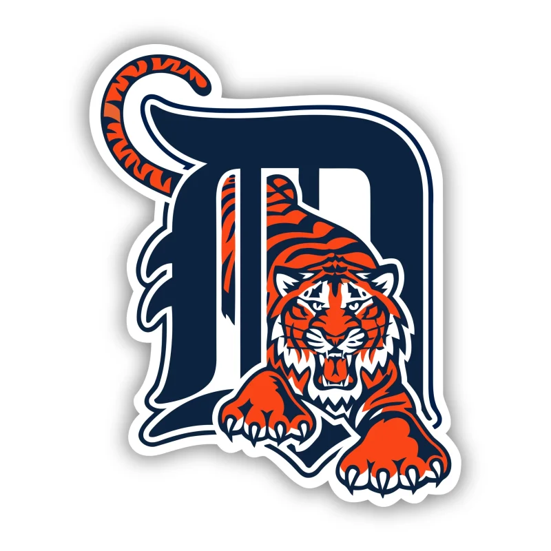 Detroit Tigers - Tiger in D - Iron On DTF Transfer - Custom Size