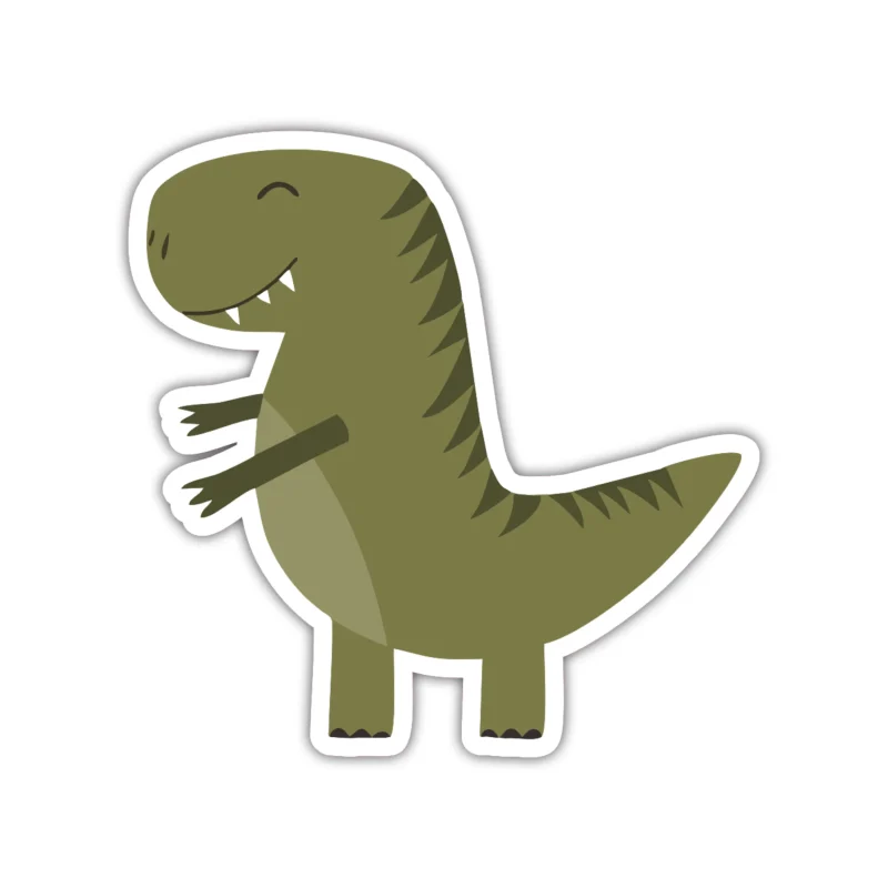 Dinosaur - Full Color Vinyl Sticker - Custom Size