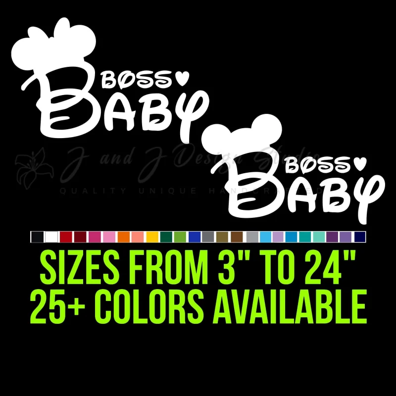 Disney Boss Baby Vinyl Decal - Custom Size