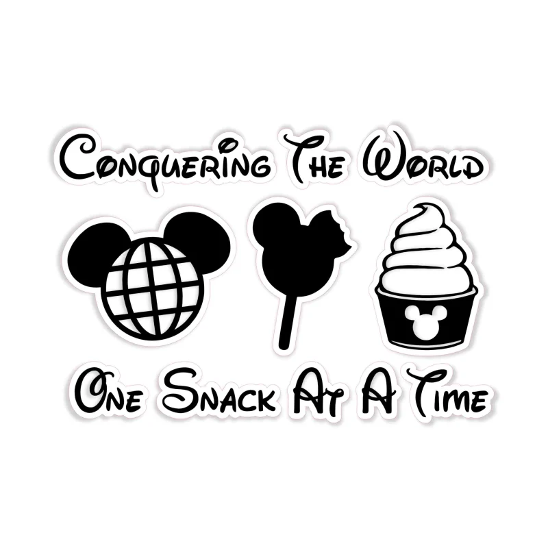Disney Snacks Full Color Vinyl Sticker - Custom Size