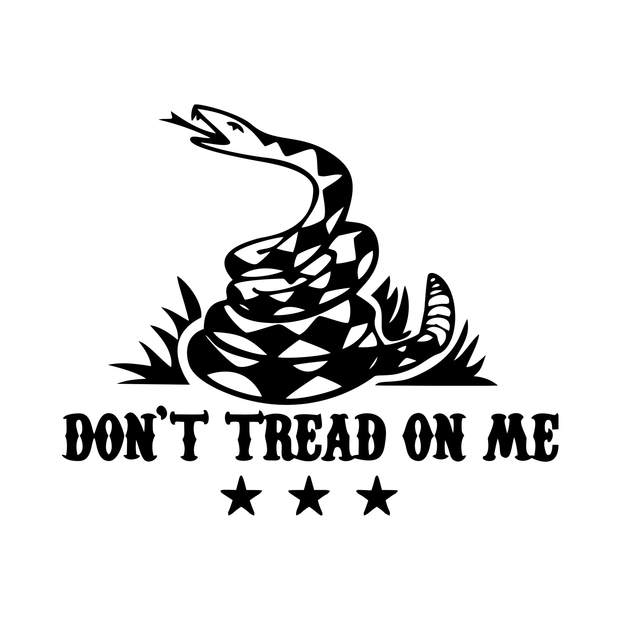 Don't Tread On Me Vinyl Decal - Custom Size