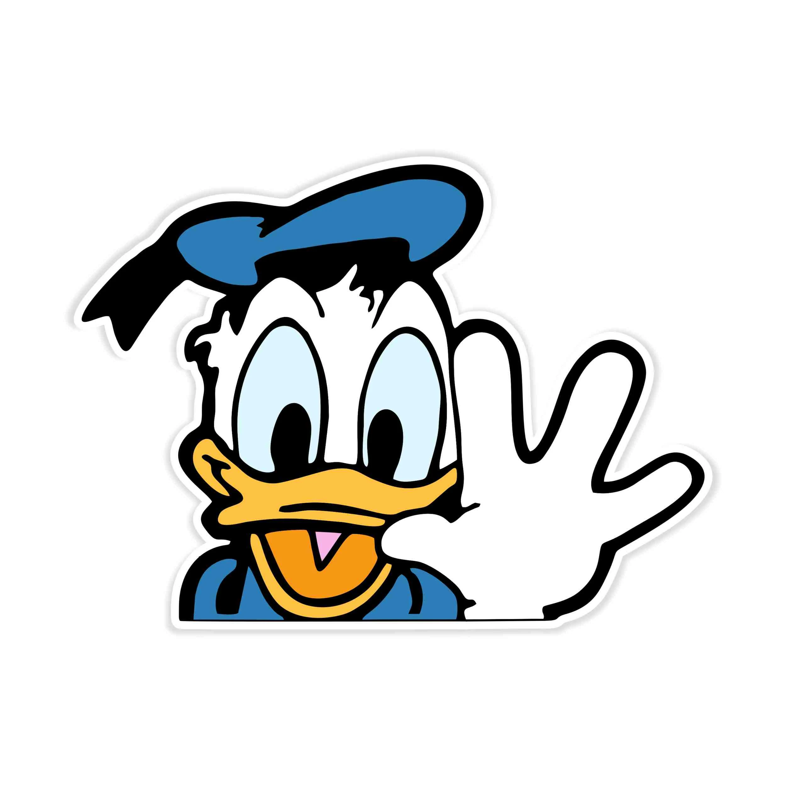 Donald Duck Full Color Vinyl Sticker - Custom Size