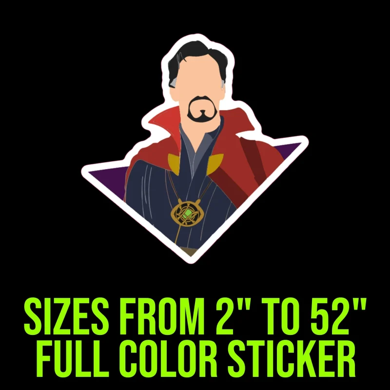 Dr Strange - Full Color Vinyl Sticker - Custom Size