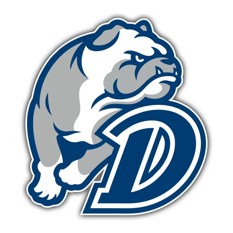 Drake Bulldogs - Bulldog with D - Iron On DTF Transfer - Custom Size