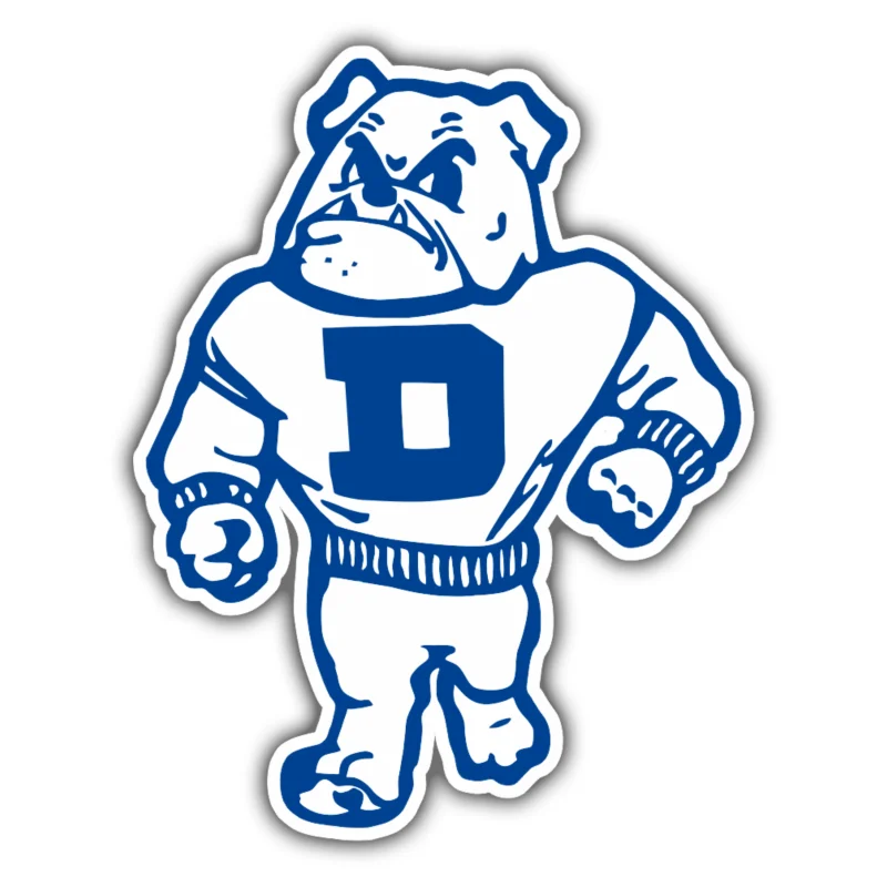 Drake Bulldogs - Bulldog with Jersey - Iron On DTF Transfer - Custom Size
