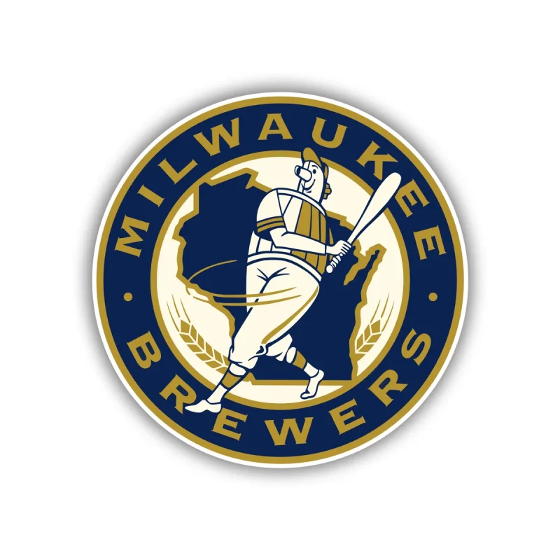 Milwaukee Brewers - Circle with Tin Man - Iron On DTF Transfer - Custom Size