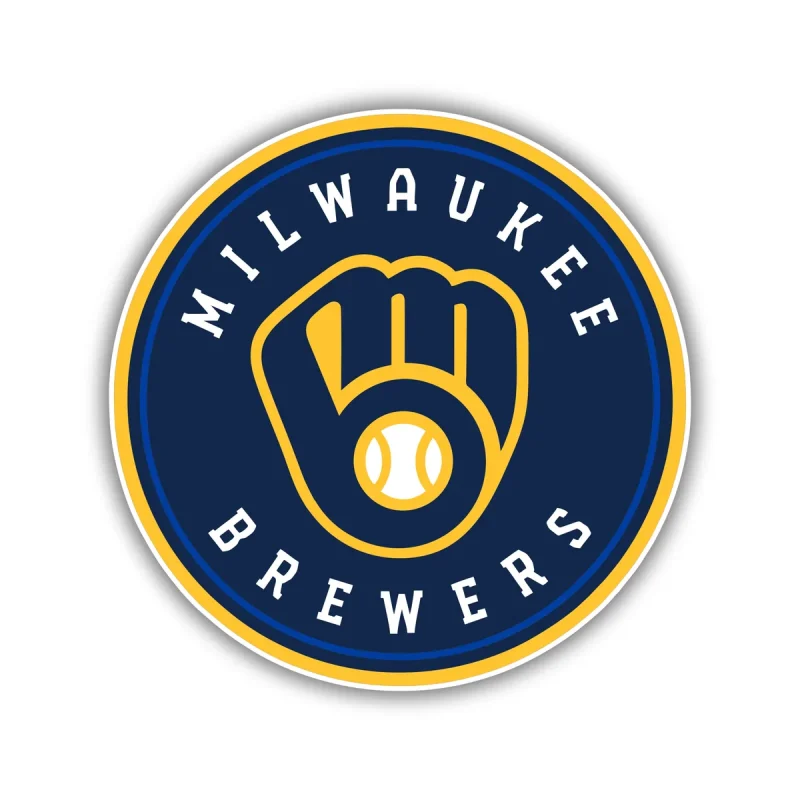Milwaukee Brewers - Circle with Name and Glove - Iron On DTF Transfer - Custom Size