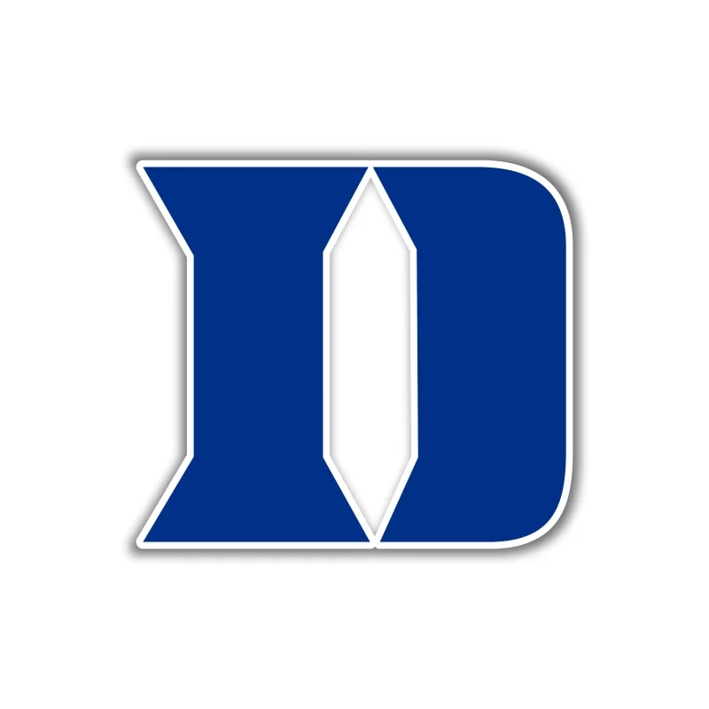 Duke Blue Devils - D - Full Color Vinyl Decal - Custom Size