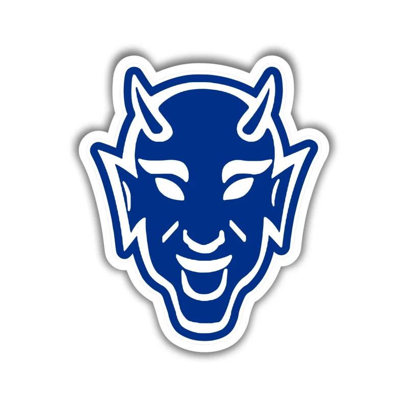 Duke Blue Devils - Devil Head - Iron On DTF Transfer - Custom Size