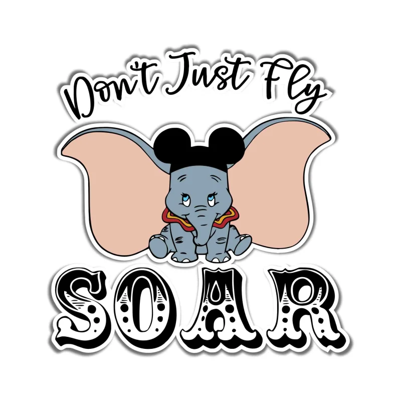 Dumbo Full Color Vinyl Sticker - Custom Size