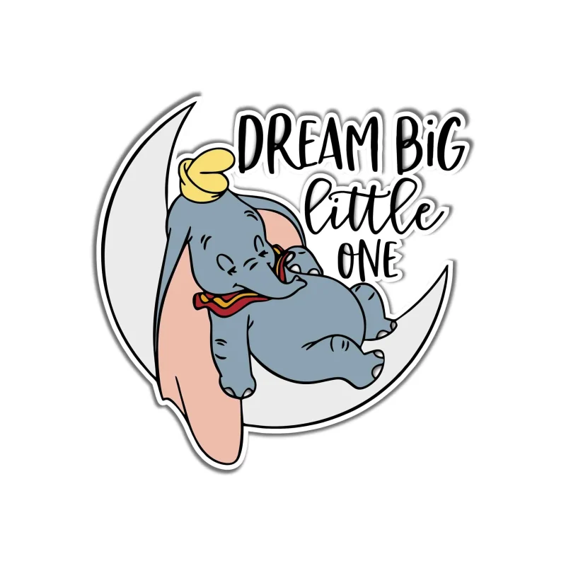 Dumbo Full Color Vinyl Sticker - Custom Size