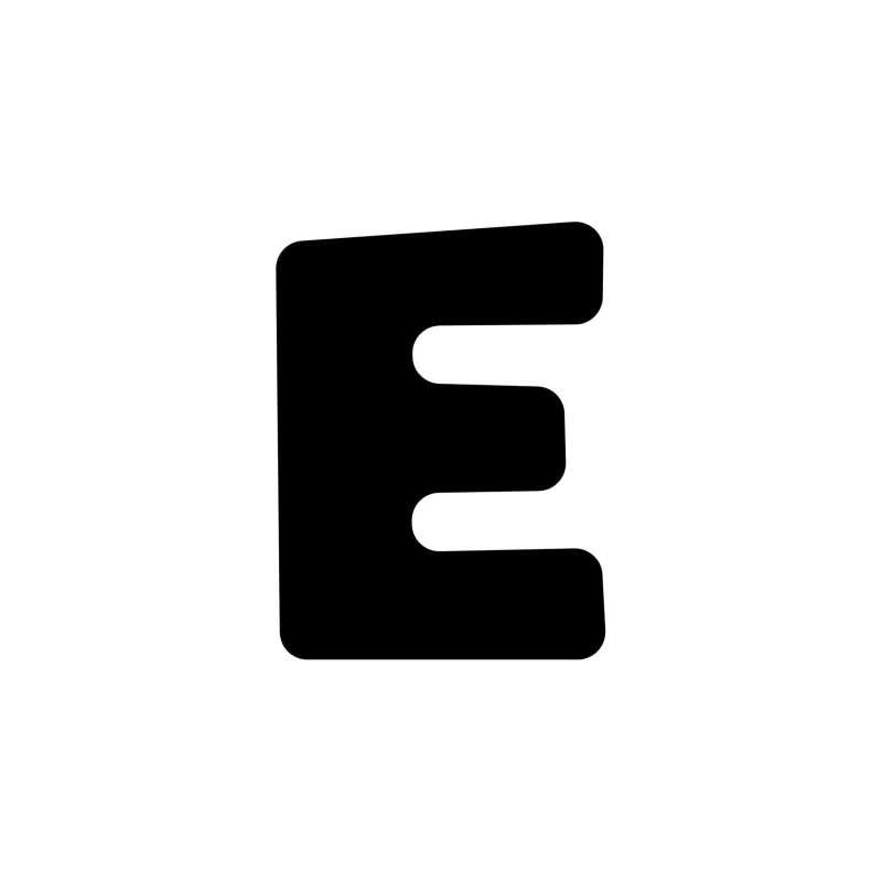 E - Alphabet - Vinyl Decal - Custom Size