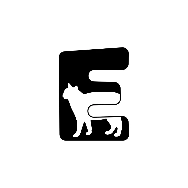 E - Alphabet - Vinyl Decal - Custom Size