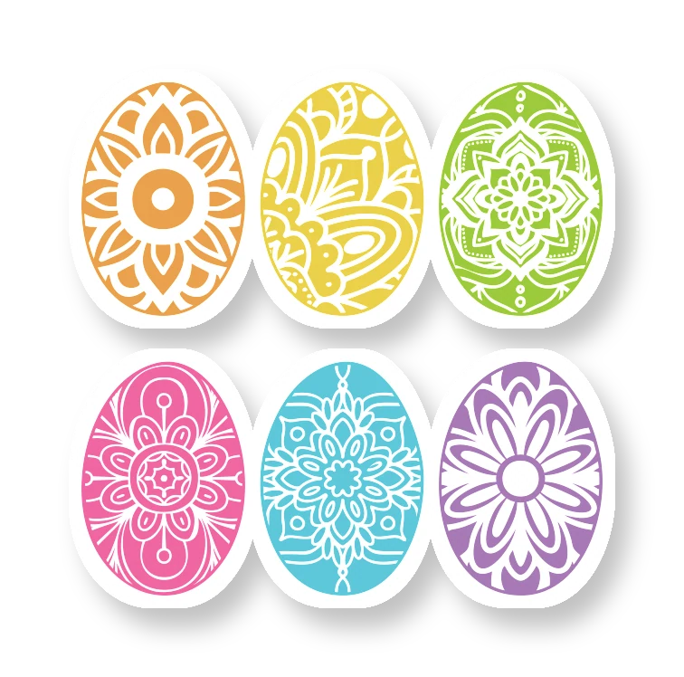 Easter Eggs - Iron On DTF Transfer - Custom Size