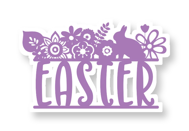 Easter - Full Color Vinyl Sticker - Custom Size