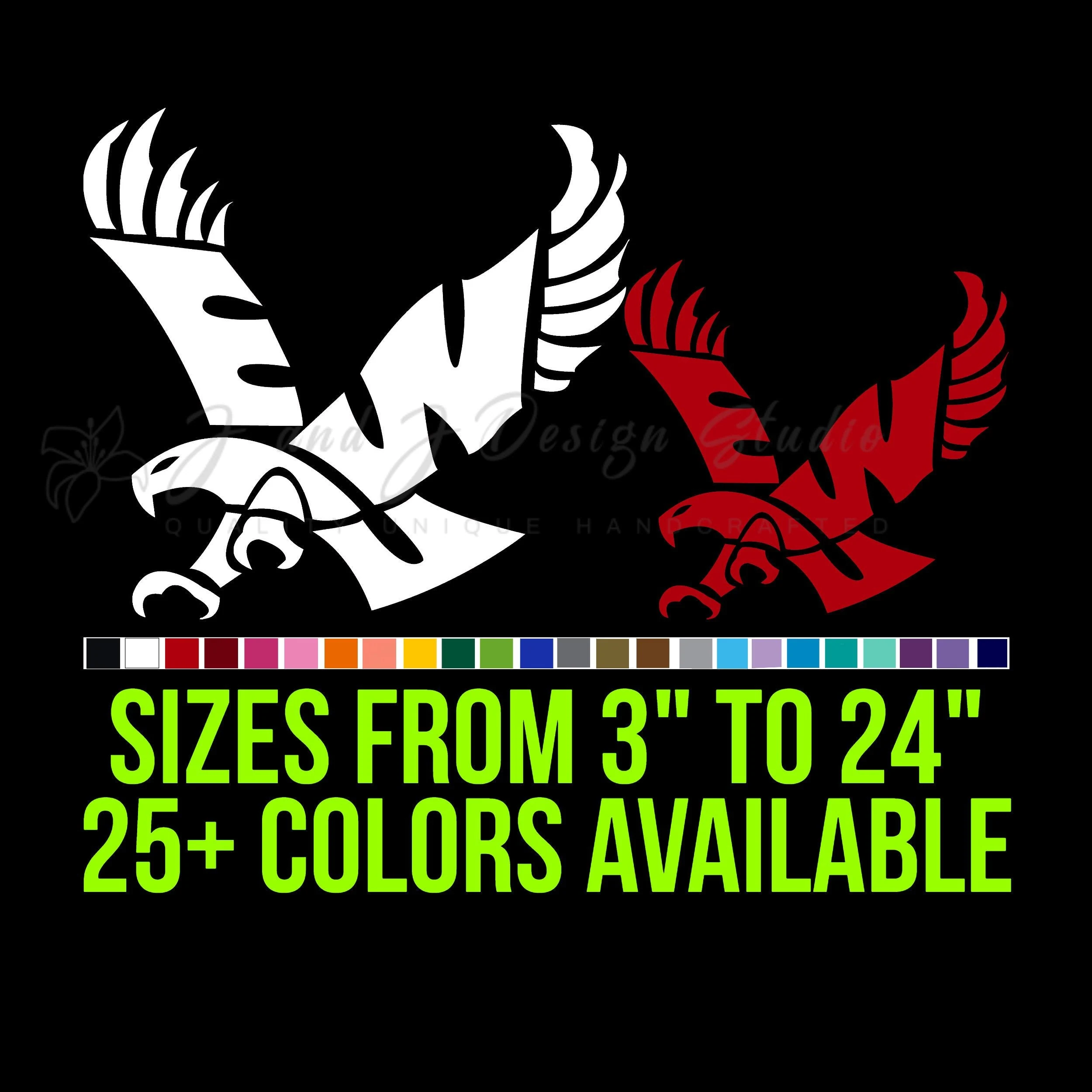 Eastern Washington Eagles Vinyl Decal - Custom Size