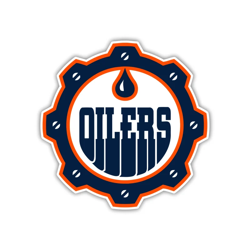 Edmonton Oilers - Cap With Oilers - Iron On DTF Transfer - Custom Size