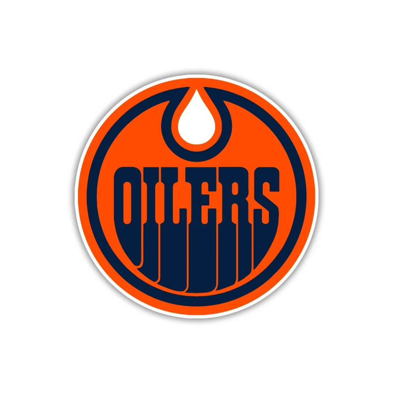 Edmonton Oilers - Orange Circle With Oilers - Iron On DTF Transfer - Custom Size