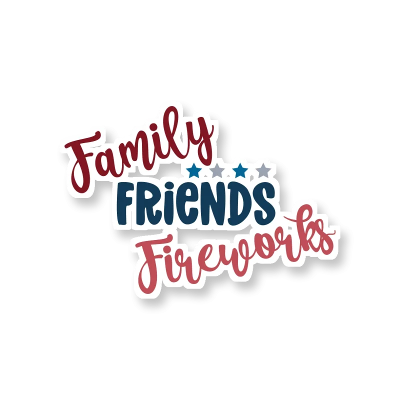 Family Friends Fireworks - Temporary Tattoo