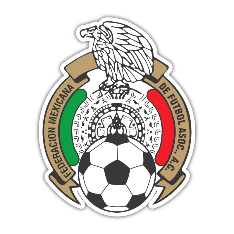 Federacion Mexicana - Logo - Full Color Vinyl Sticker - Custom Size