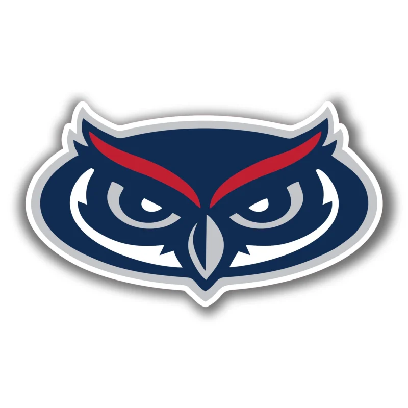 Florida Atlantic Owls- Full Color Vinyl Decal - Custom Size