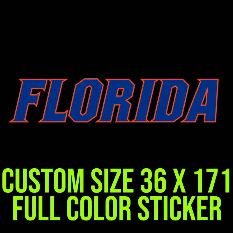 Florida Full Color Vinyl Decal Custom size for Jason 36x171