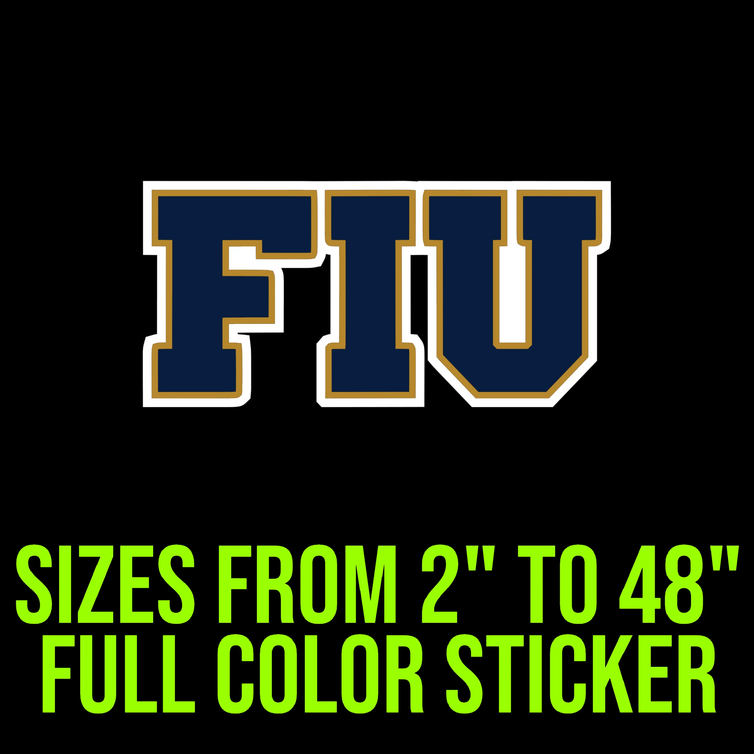 Florida International University Full Color Vinyl Decal - Custom Size