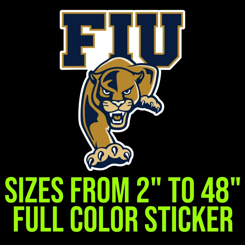 Florida International University Full Color Vinyl Decal - Custom Size