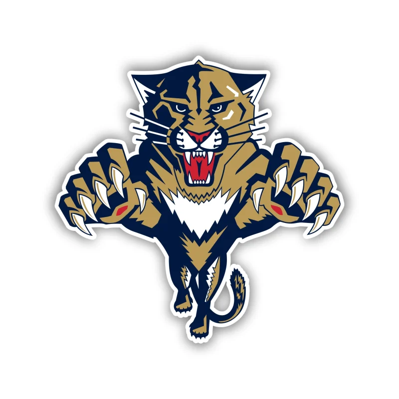 Florida Panthers - Lunging Panther - Iron On DTF Transfer - Custom Size