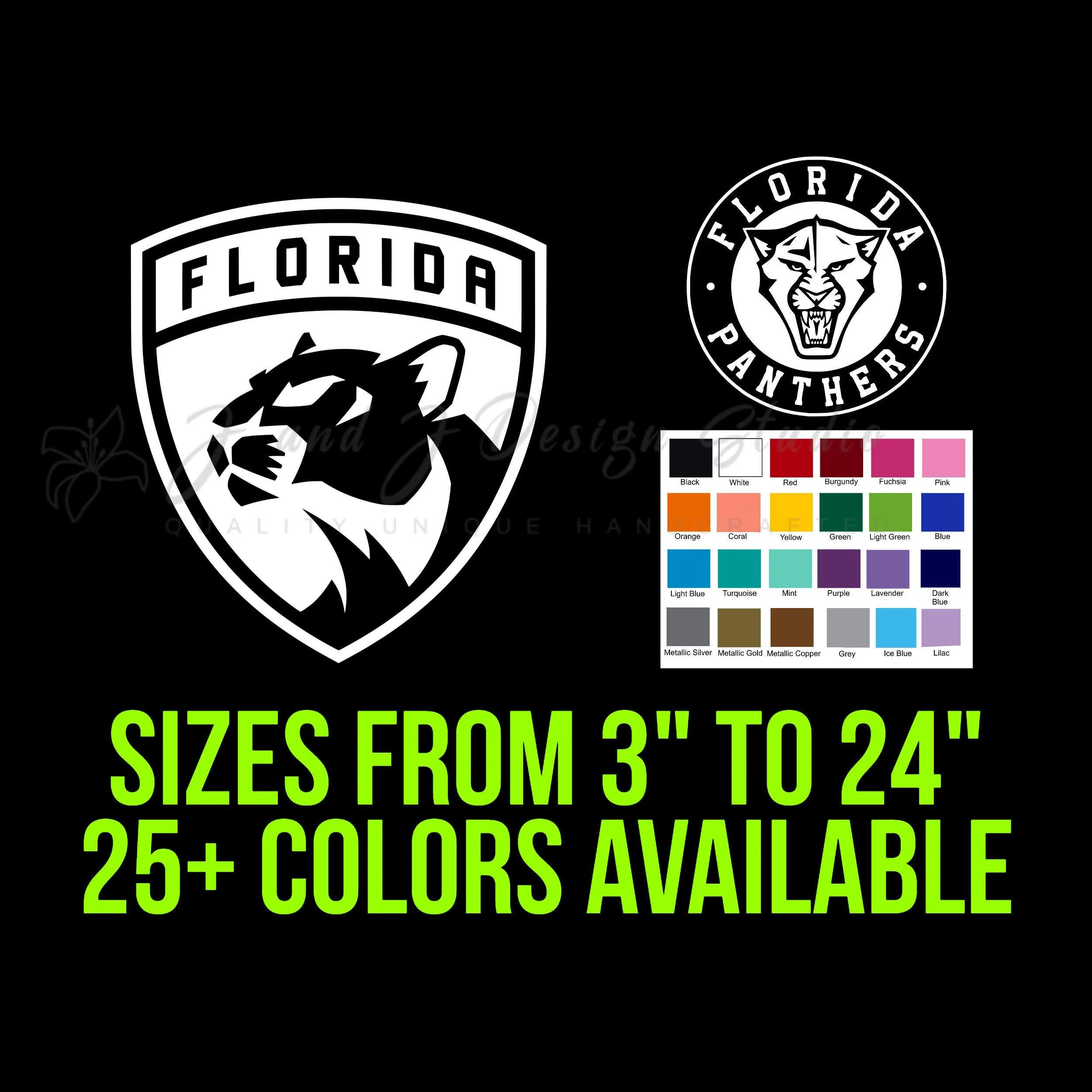 Florida Panthers Vinyl Decal - Custom Size