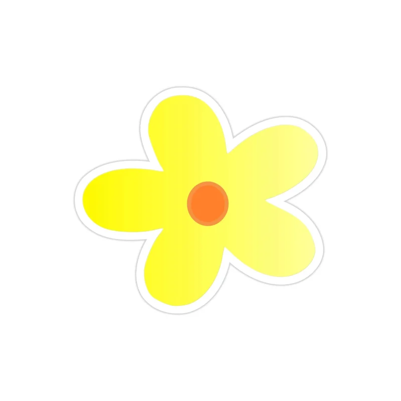 Flower Full Color Vinyl Decal - Custom Size