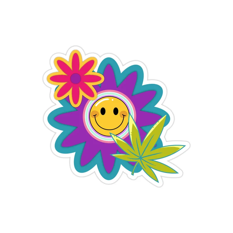 Flower Full Color Vinyl Decal - Custom Size