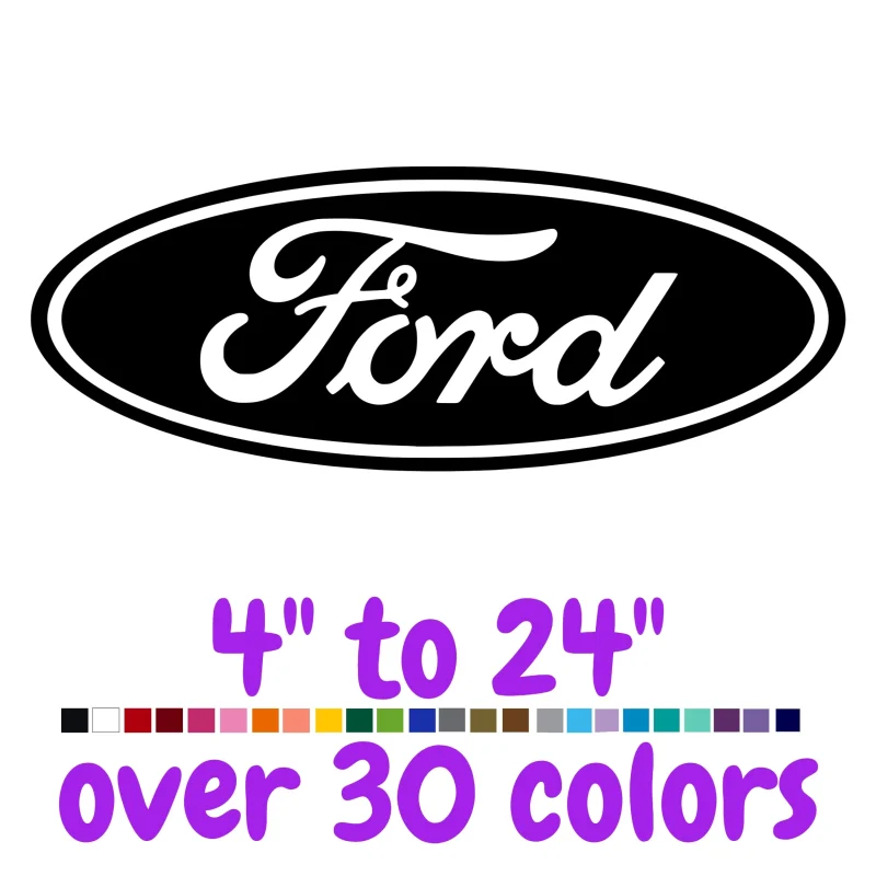 Ford Logo Vinyl Decal - Custom Size