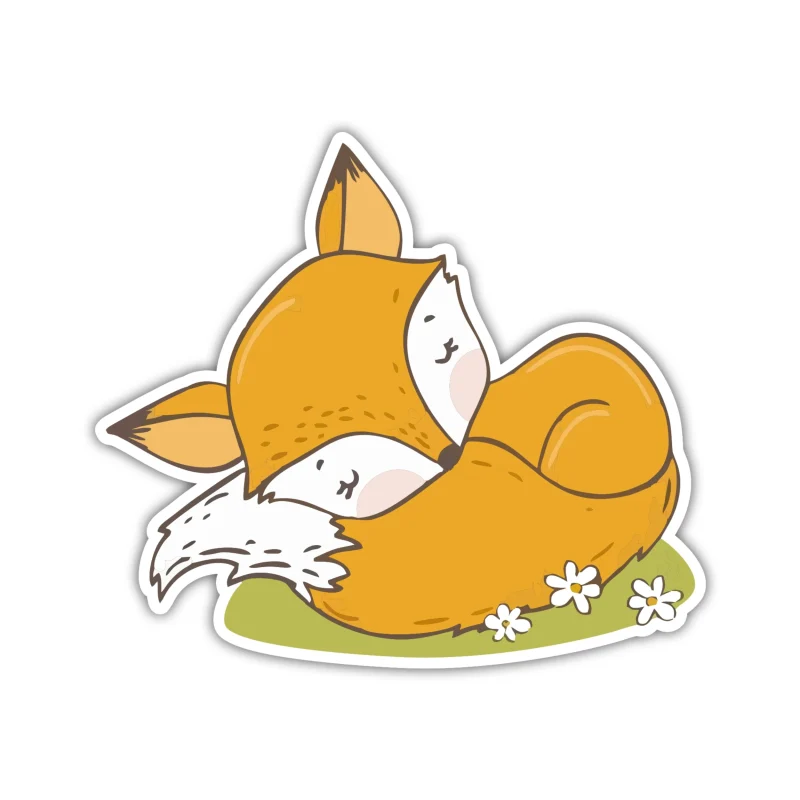 Fox - Full Color Vinyl Sticker - Custom Size