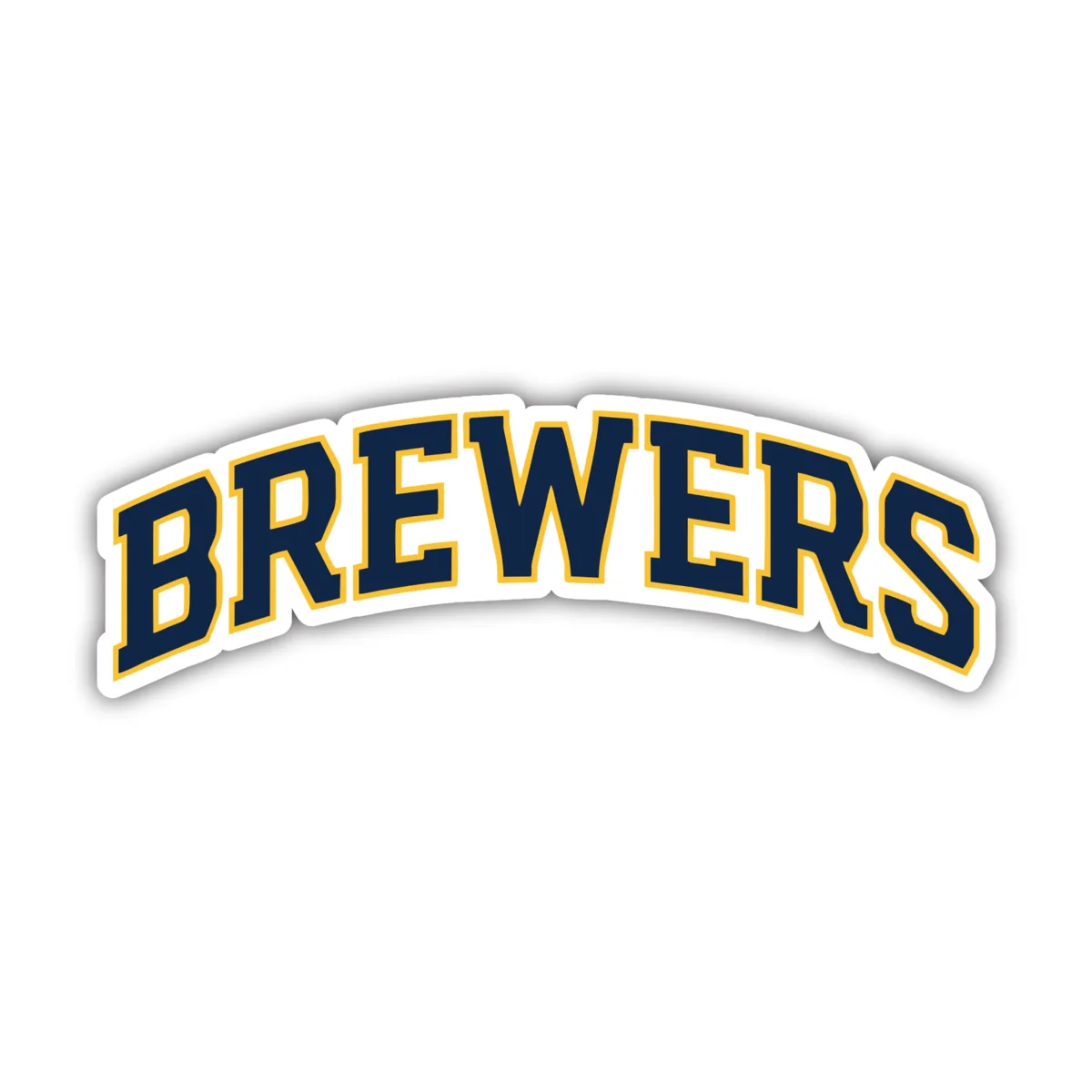 Milwaukee Brewers - Name - Full Color Vinyl Sticker - Custom Size