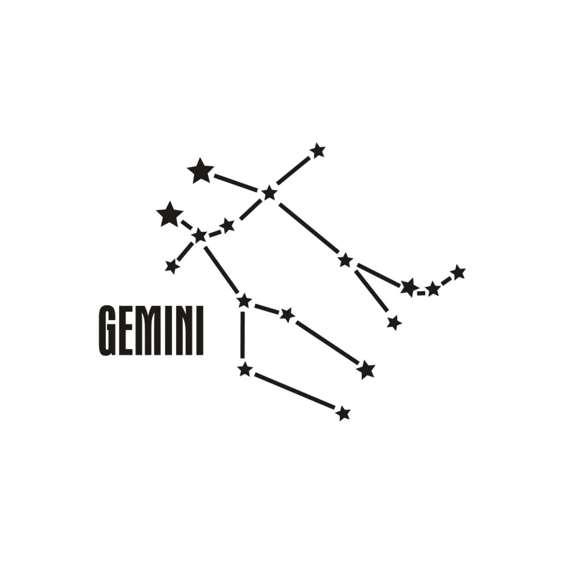 Gemini Horoscope Vinyl Decal - Custom Size