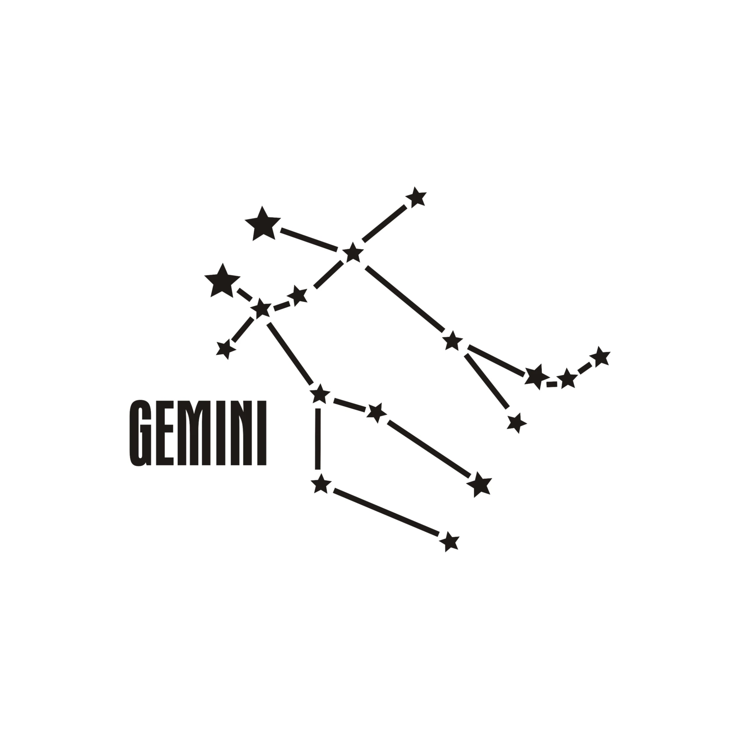 Gemini Horoscope Vinyl Decal - Custom Size