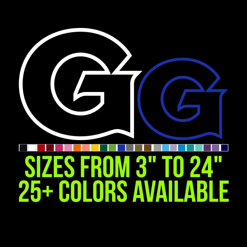 Georgetown Hoyas Vinyl Decal - Custom Size