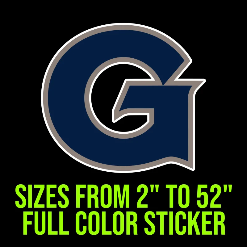 Georgetown University Hoyas Full Color Vinyl Decal - Custom Size